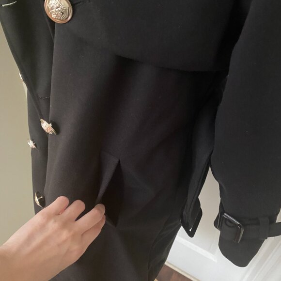 NWT Women's Double Breasted Long Sleeve Lapel Belt Quilted Trench Coat J… - Picture 7 of 9